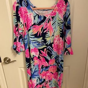 Lilly Pulitzer UPF 50+ Sophie Dress High Tide Navy